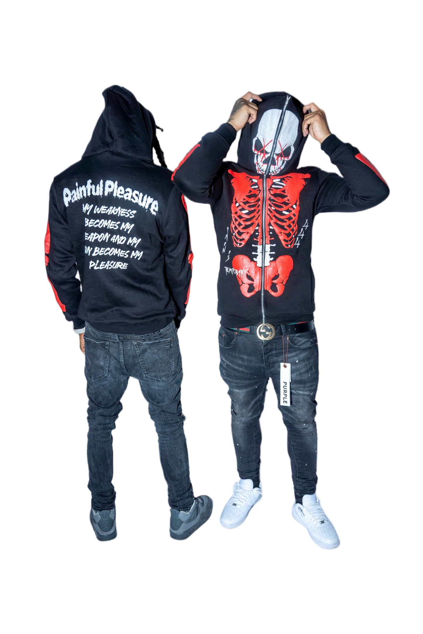 Skull Survivor Full-Zip Hoodie (Black)