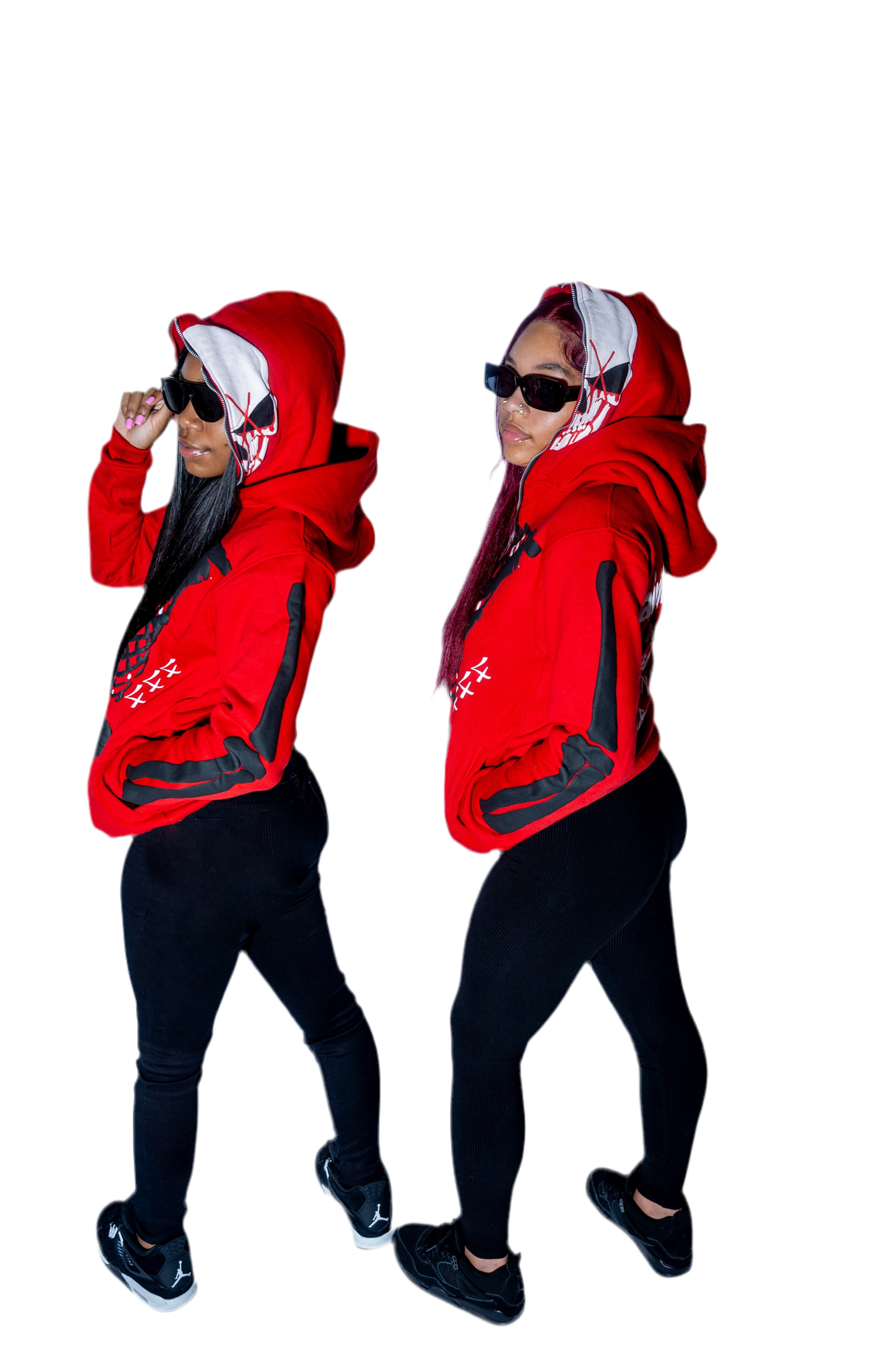 Skull Survivor Full-Zip Hoodie (Red)