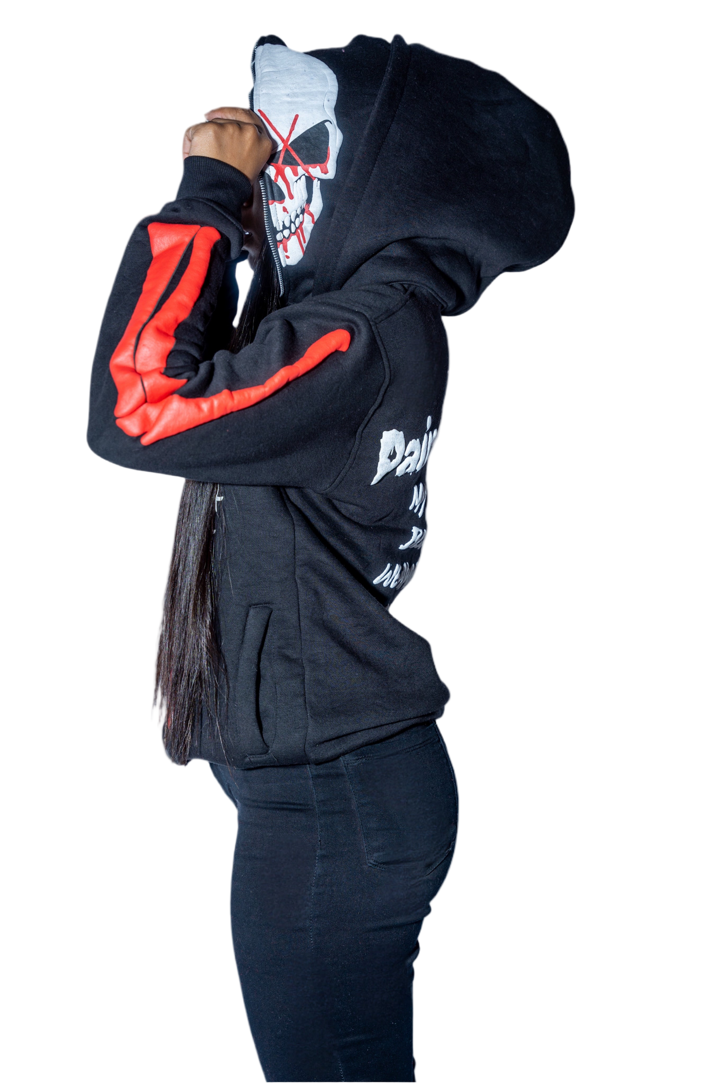 Skull Survivor Full-Zip Hoodie (Black)
