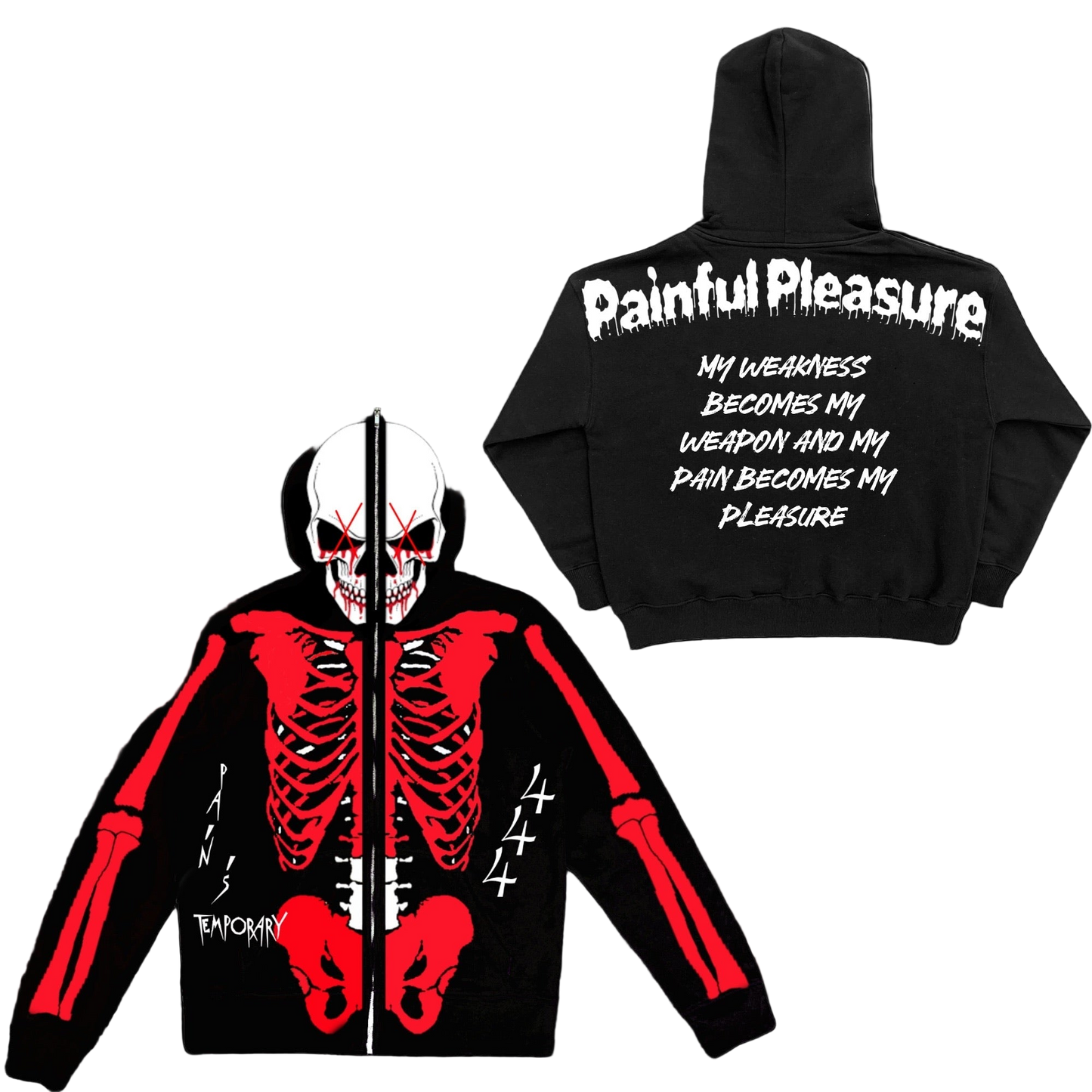 Skull Survivor Full-Zip Hoodie (Black)