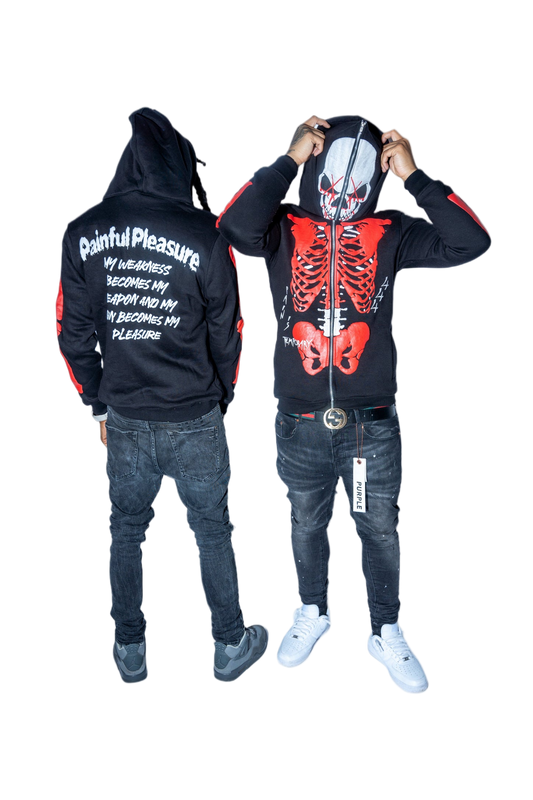 Skull Survivor Full-Zip Hoodie (Black)