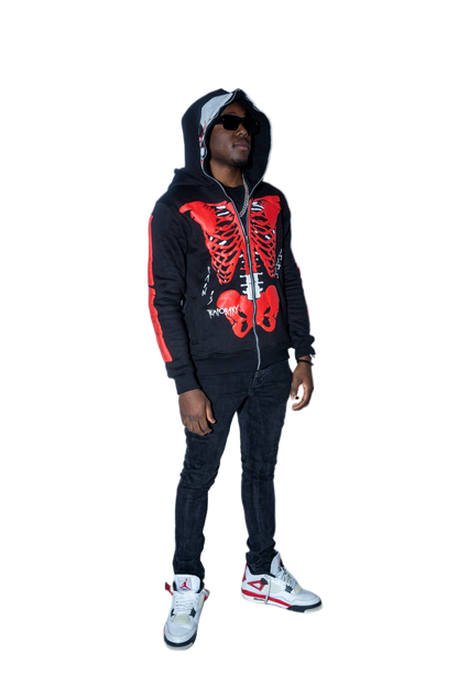 Skull Survivor Full-Zip Hoodie (Black)