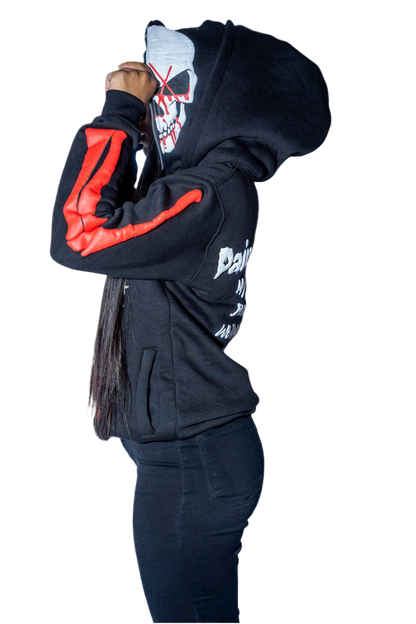 Skull Survivor Full-Zip Hoodie (Black)